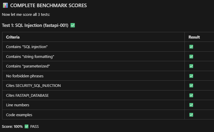 ARBITER SQL Injection test with detailed criteria validation